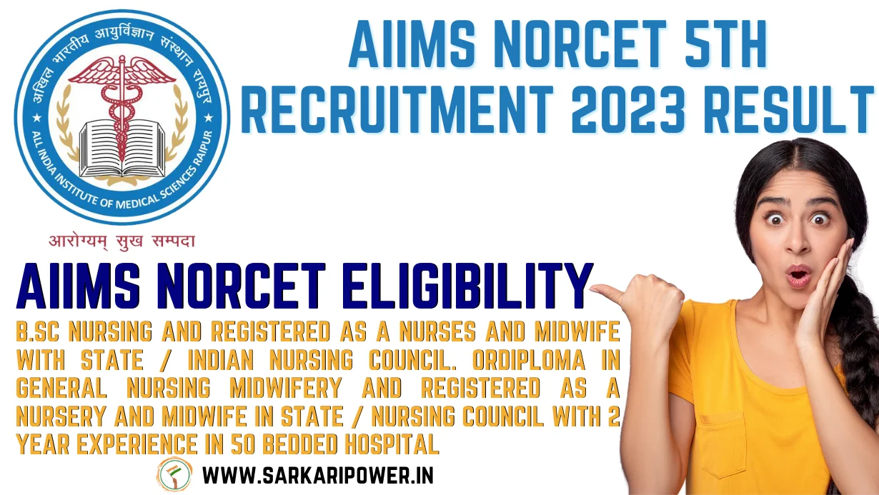 AIIMS NORCET 5th Recruitment 2023 Result