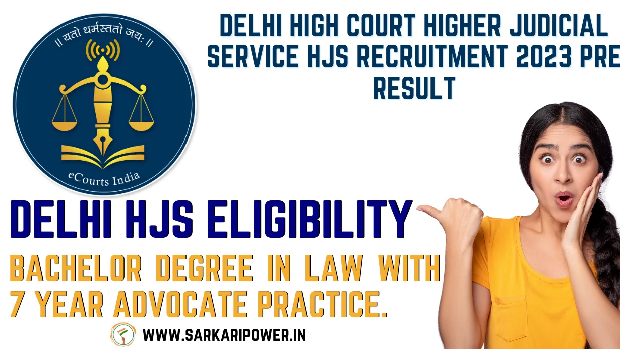 Delhi High Court Higher Judicial Service HJS Recruitment 2023 Pre Result