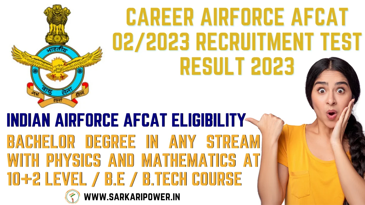 Indian Airforce AFCAT Eligibility