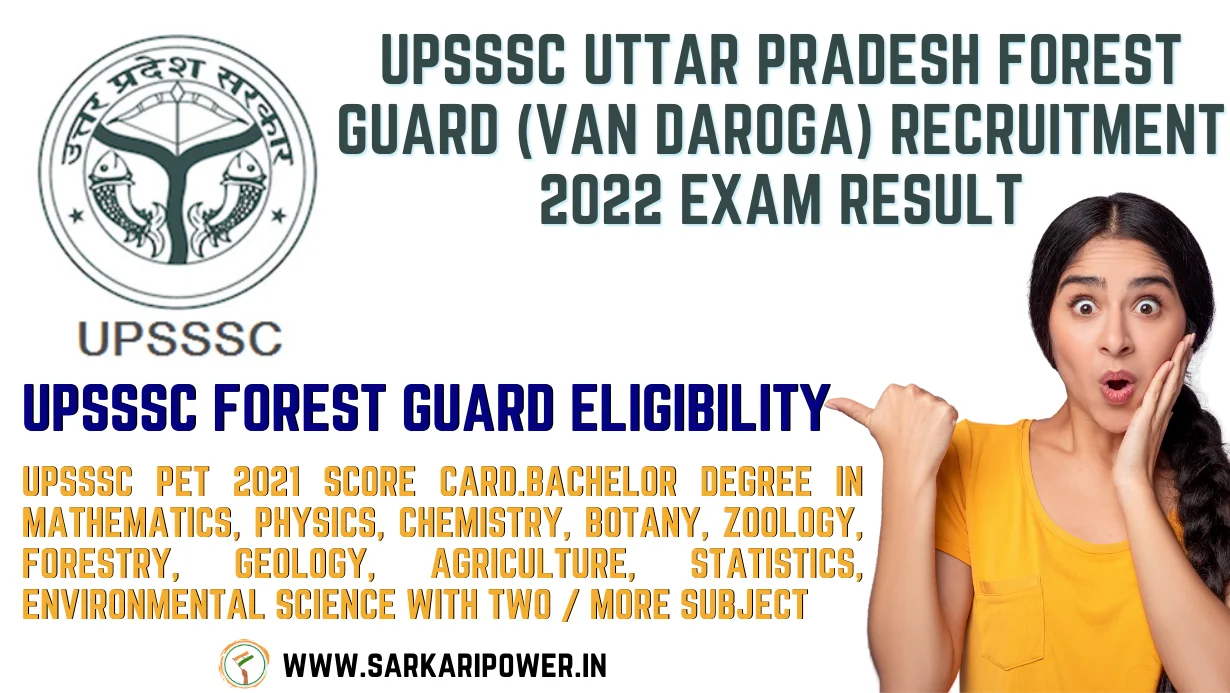 UPSSSC Uttar Pradesh Forest Guard (Van Daroga) Recruitment 2022 Exam Result