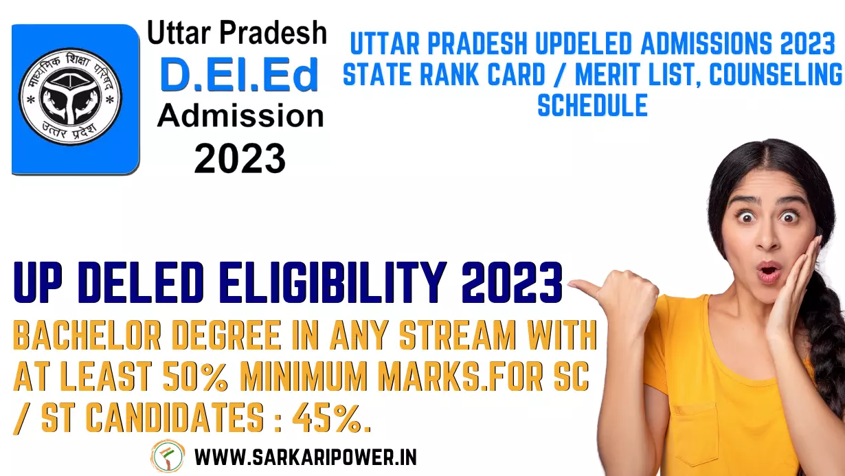 Uttar Pradesh UPDELEd Admissions 2023 State Rank Card