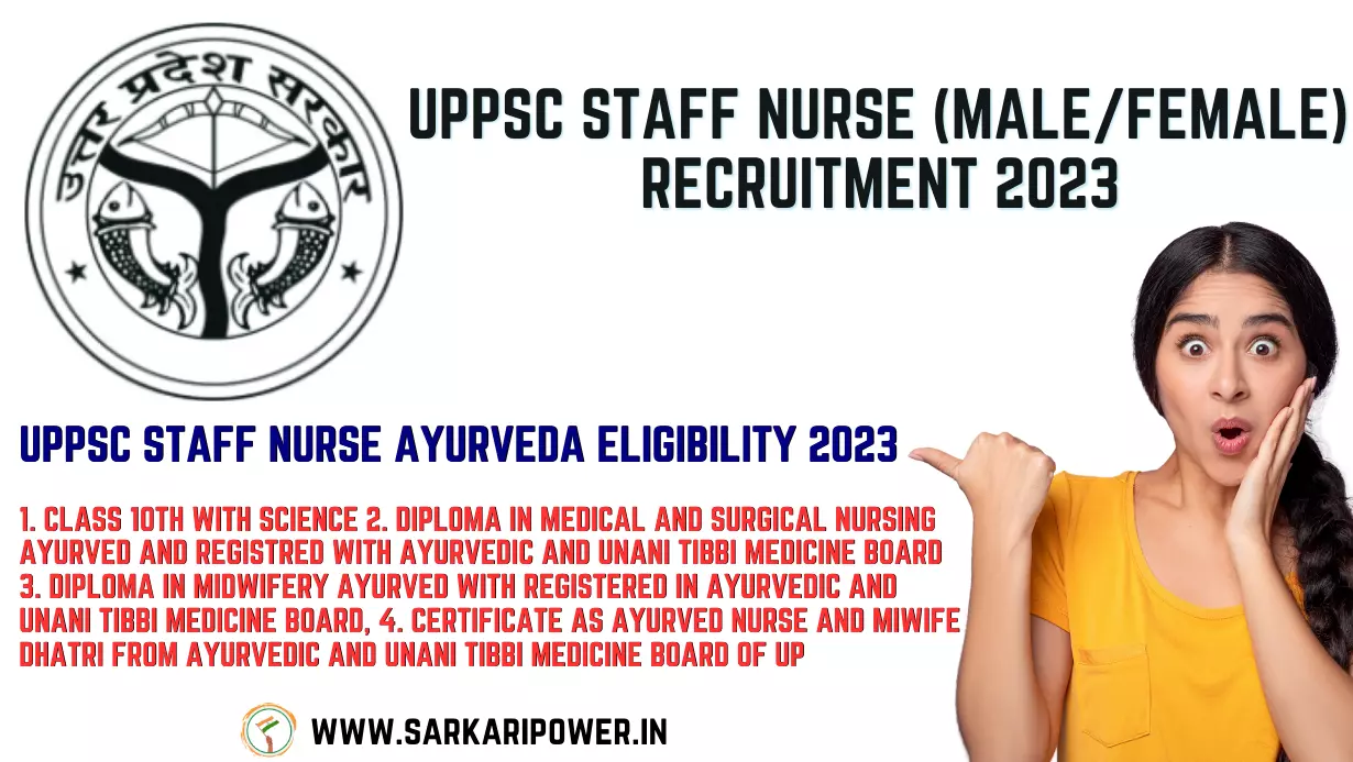 UPPSC Staff Nurse Ayurveda Recruitment 2023