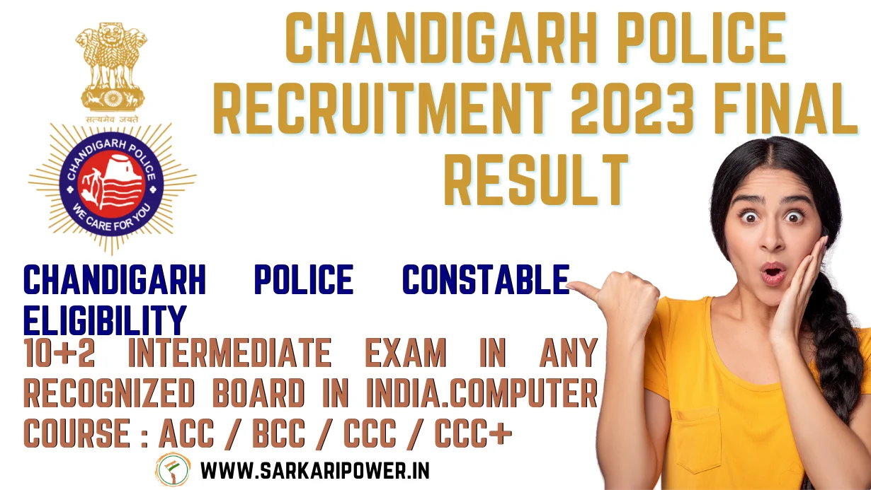 Chandigarh Police Recruitment 2023 Final Result