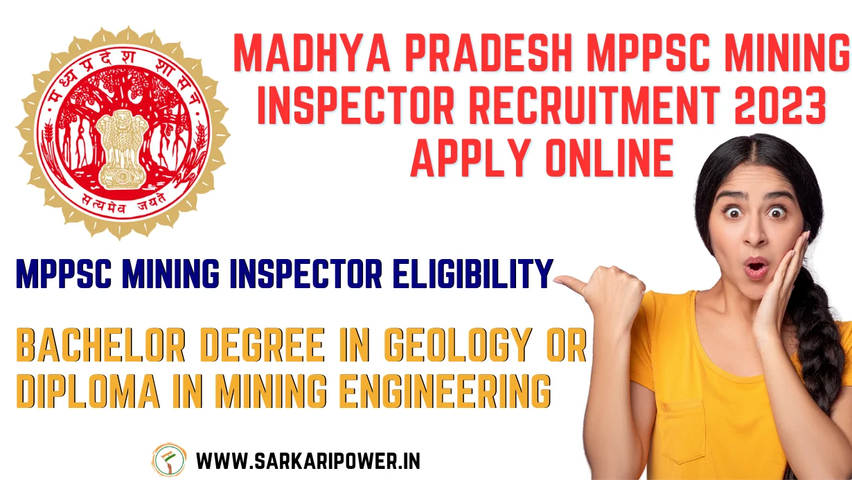 Madhya Pradesh MPPSC Mining Inspector Recruitment 2023 Apply Online