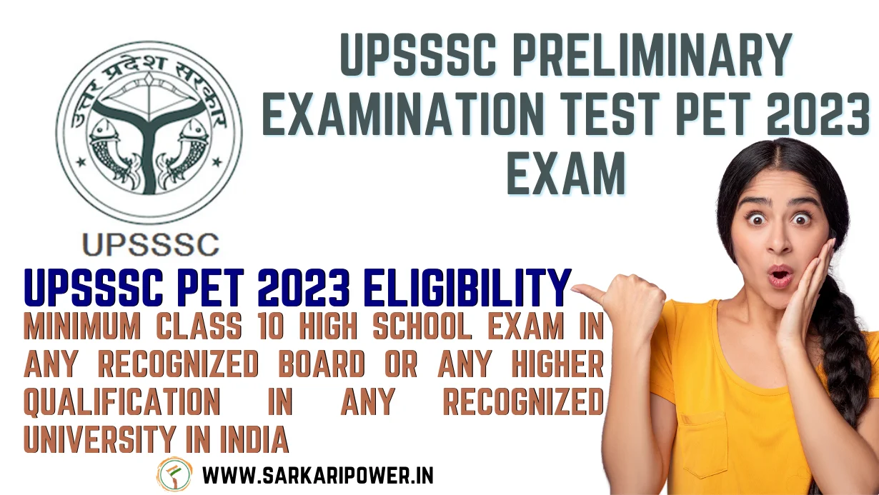 UPSSSC Preliminary Examination Test PET 2023 Exam