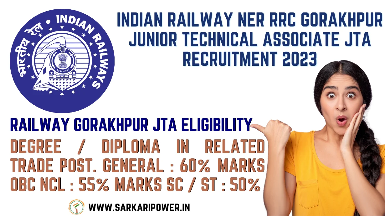 Indian Railway NER RRC Gorakhpur Junior Technical Associate JTA Recruitment 2023