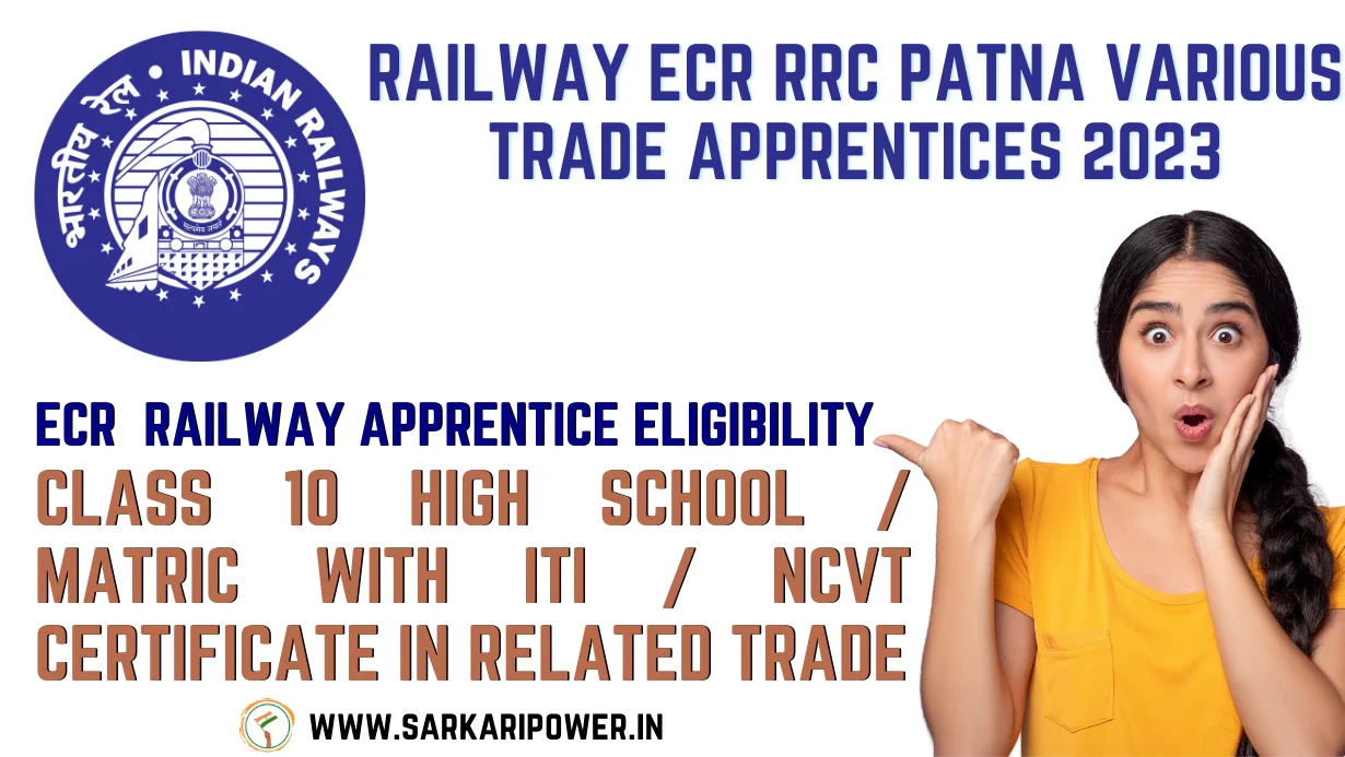 Railway ECR RRC Patna Various Trade Apprentices 2023