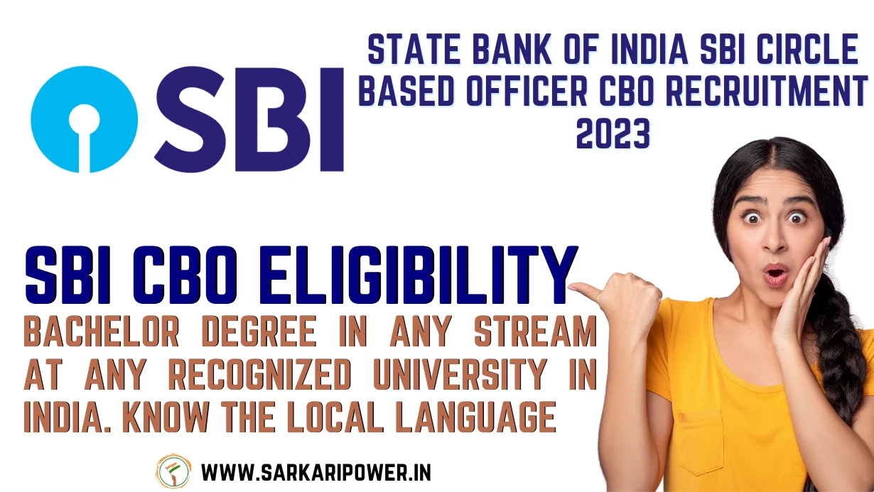 State Bank of India SBI Circle Based Officer CBO Recruitment 2023